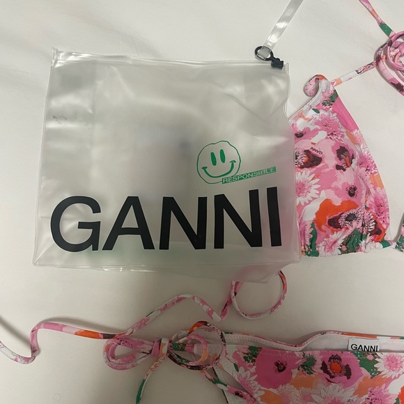 BNWT GANNI Floral String Halter Bikini (top + bottom) - Picture 11 of 11